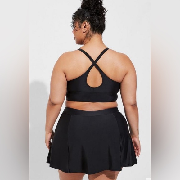 High Rise Tennis Swim Skirt With Short - Picture 2 of 5